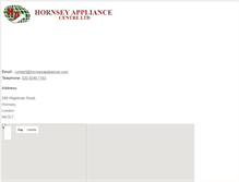Tablet Screenshot of hornseyappliances.com